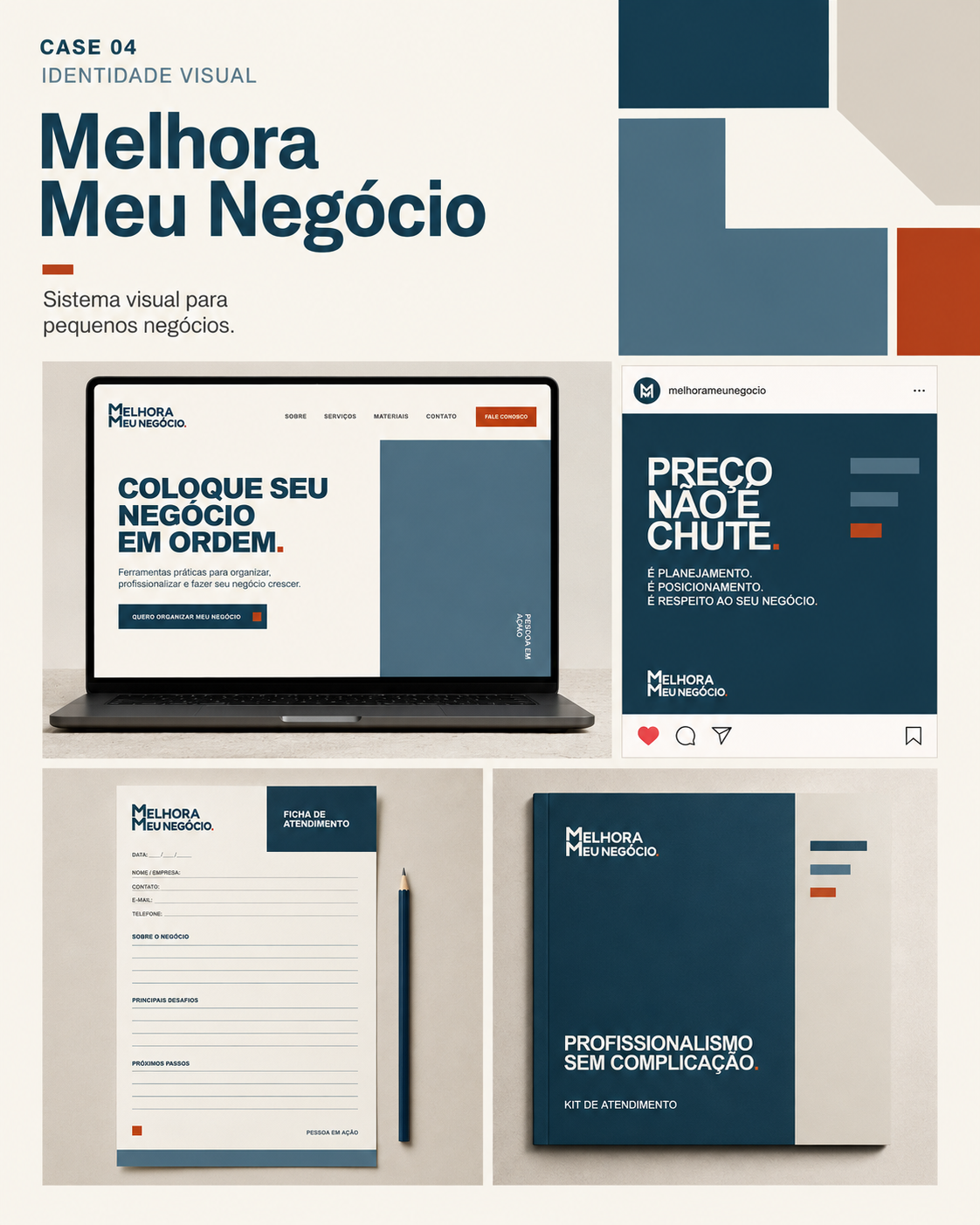 Projeto de identidade visual Melhora Meu Negócio